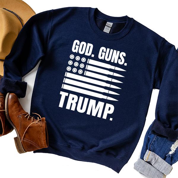 God Guns and Trump - Long Sleeve Heavy Crewneck Sweatshirt