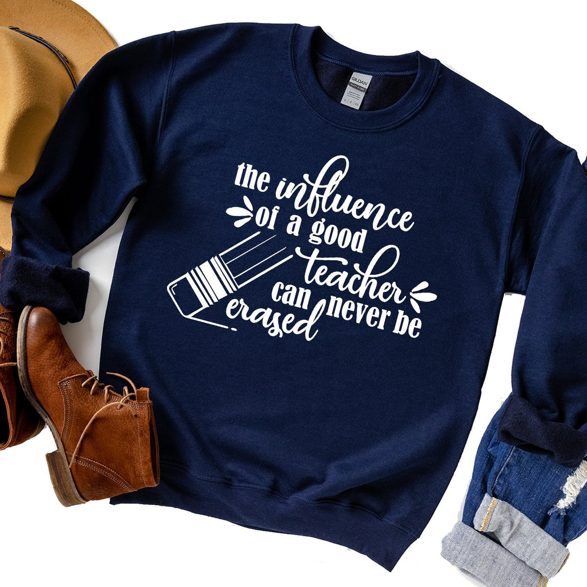 The Influence of A Good Teacher - Long Sleeve Heavy Crewneck Sweatshirt