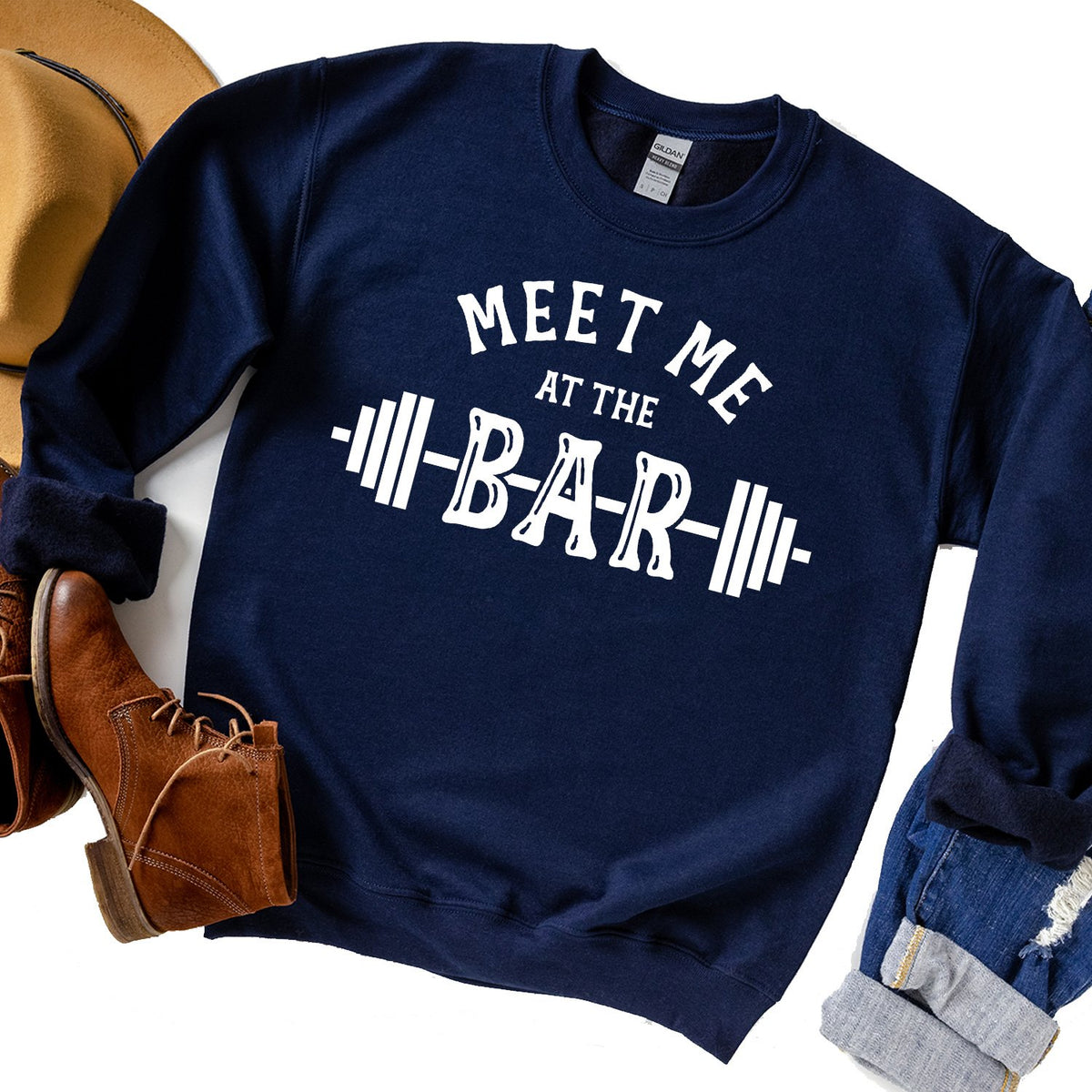 Meet Me At The Bar - Long Sleeve Heavy Crewneck Sweatshirt