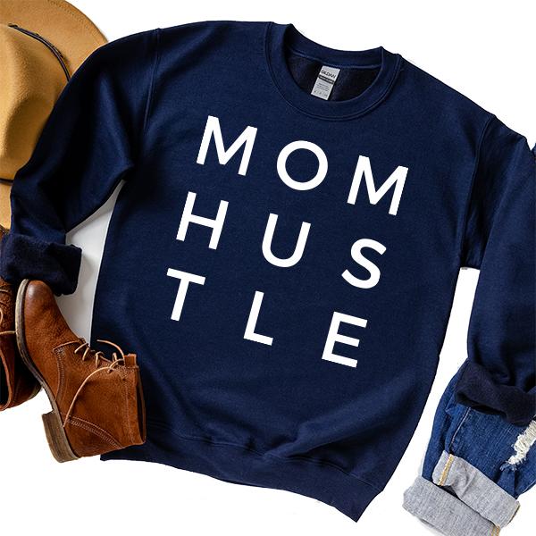 Mom Hustle - Long Sleeve Heavy Crewneck Sweatshirt