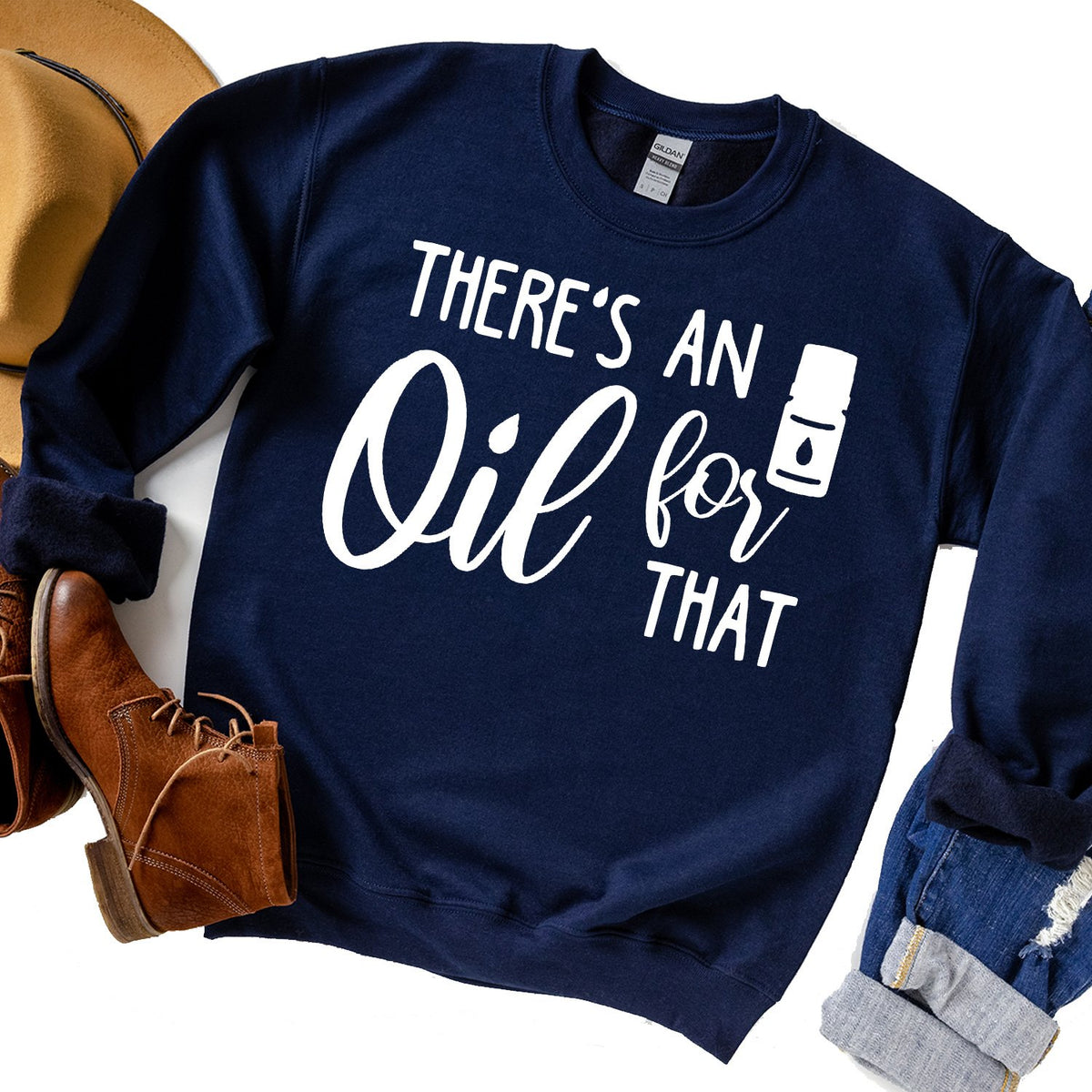 There&#39;s An Oil For That - Long Sleeve Heavy Crewneck Sweatshirt