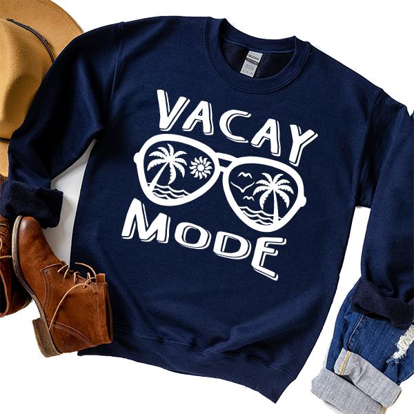 Beach Vacay Mode - Long Sleeve Heavy Crewneck Sweatshirt