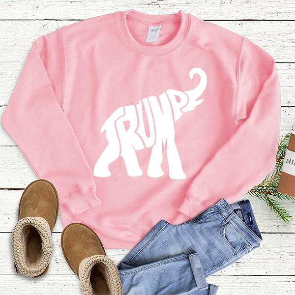 Trump Elephant - Long Sleeve Heavy Crewneck Sweatshirt