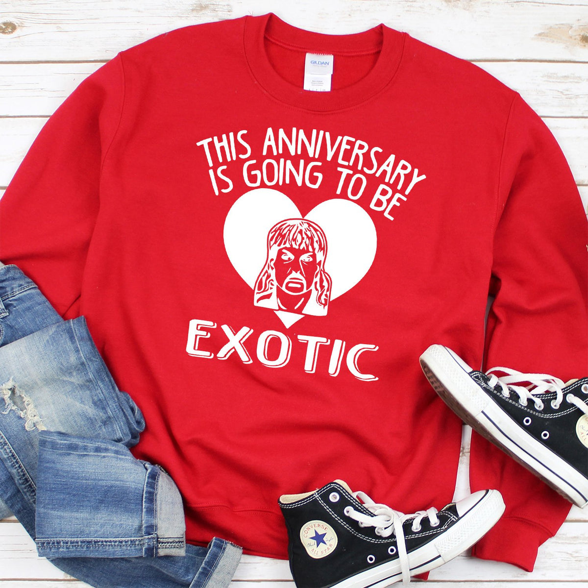 This Anniversary is Going To Be Exotic - Long Sleeve Heavy Crewneck Sweatshirt