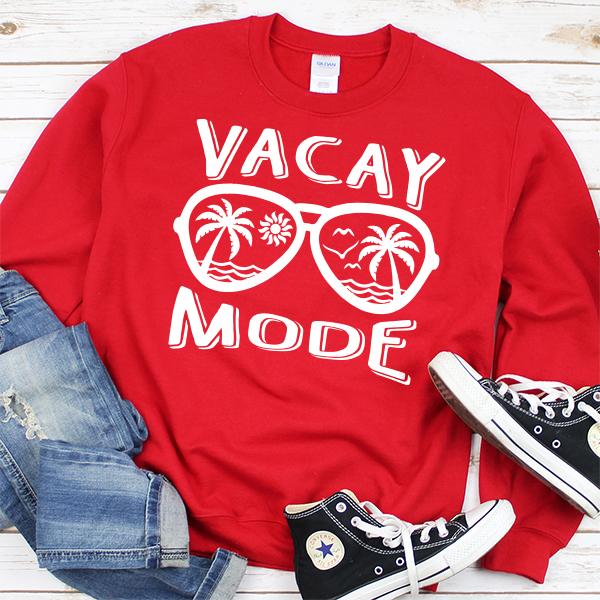 Beach Vacay Mode - Long Sleeve Heavy Crewneck Sweatshirt