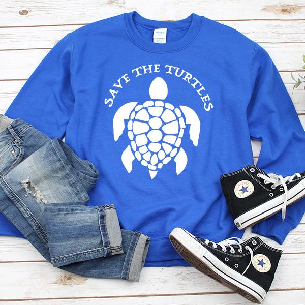 Save The Turtles - Long Sleeve Heavy Crewneck Sweatshirt