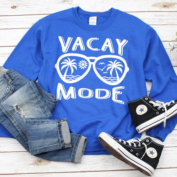 Beach Vacay Mode - Long Sleeve Heavy Crewneck Sweatshirt