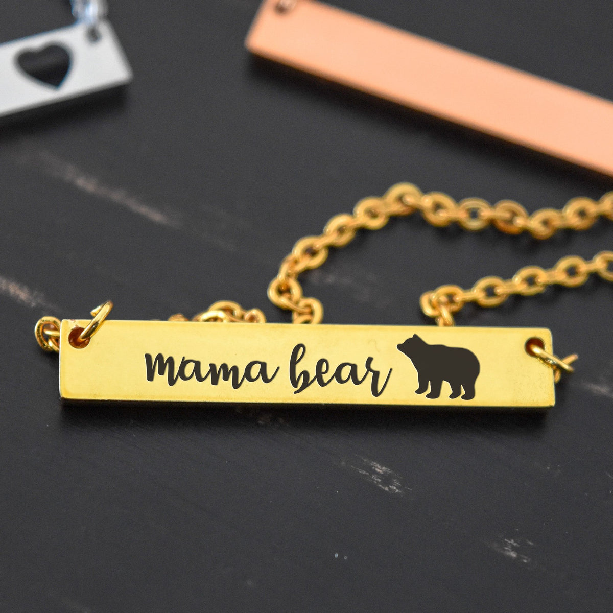 Mama Bear - Engraved Necklace