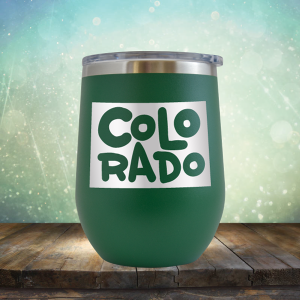 Colorado Outline - Stemless Wine Cup