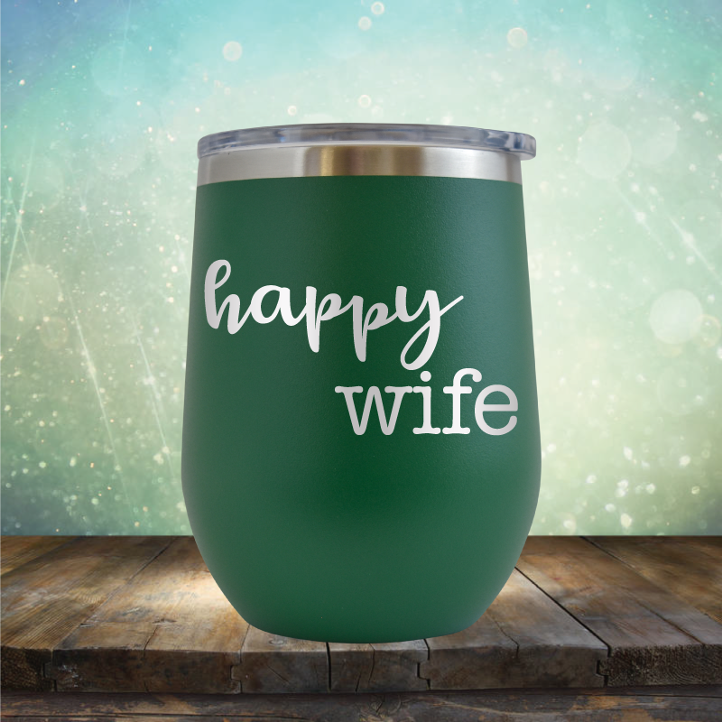 Happy Wife - Stemless Wine Cup