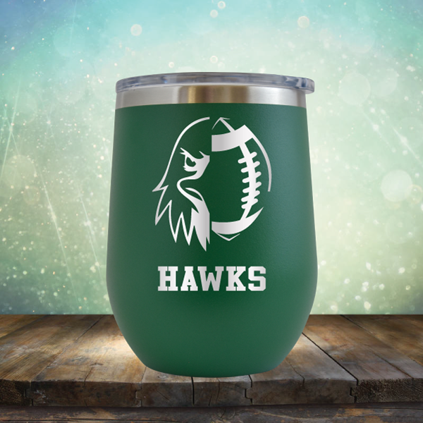 Hawks Football - Stemless Wine Cup