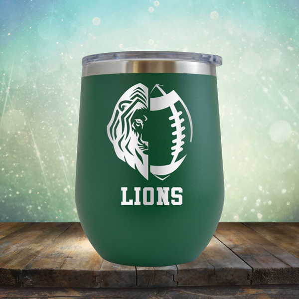 Lions Football - Stemless Wine Cup