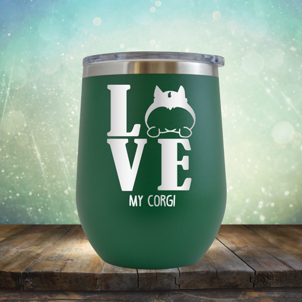 Love My Corgi - Stemless Wine Cup