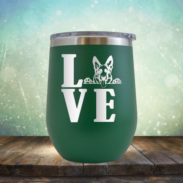 Love German Shepard - Stemless Wine Cup
