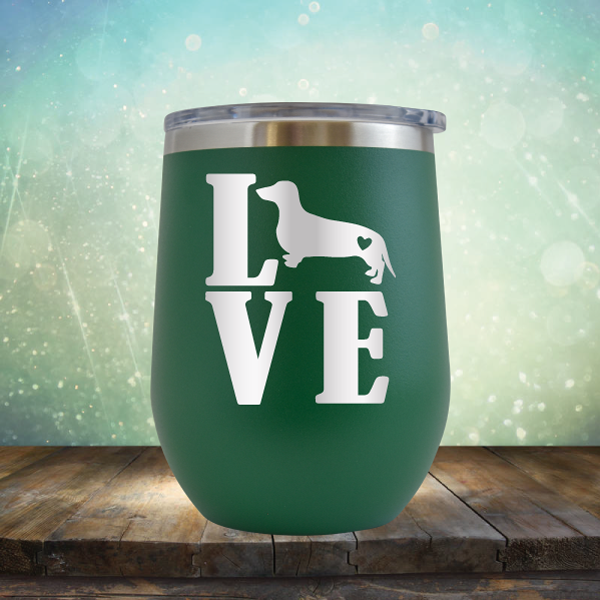 Love Weiner Dog - Stemless Wine Cup