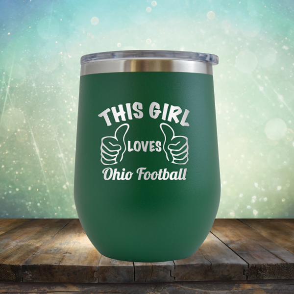 This Girl Loves Ohio Football - Stemless Wine Cup
