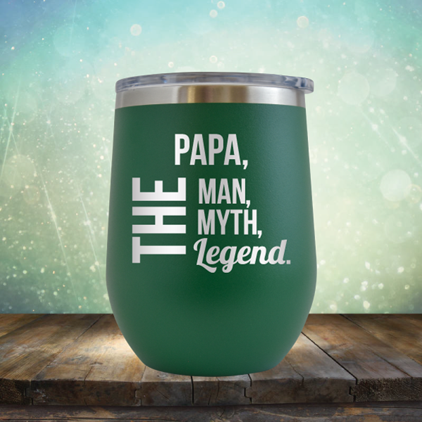 PAPA, The Man, The Myth, The Legend - Stemless Wine Cup