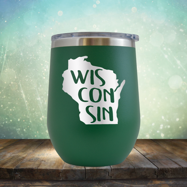 Wisconsin Outline - Stemless Wine Cup