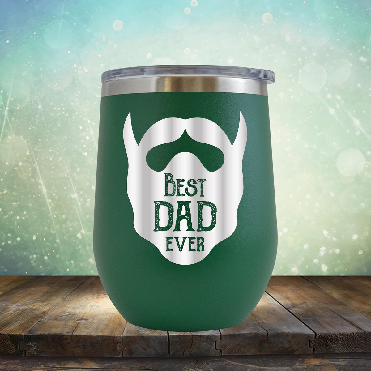Best Dad Ever Beard - Stemless Wine Cup