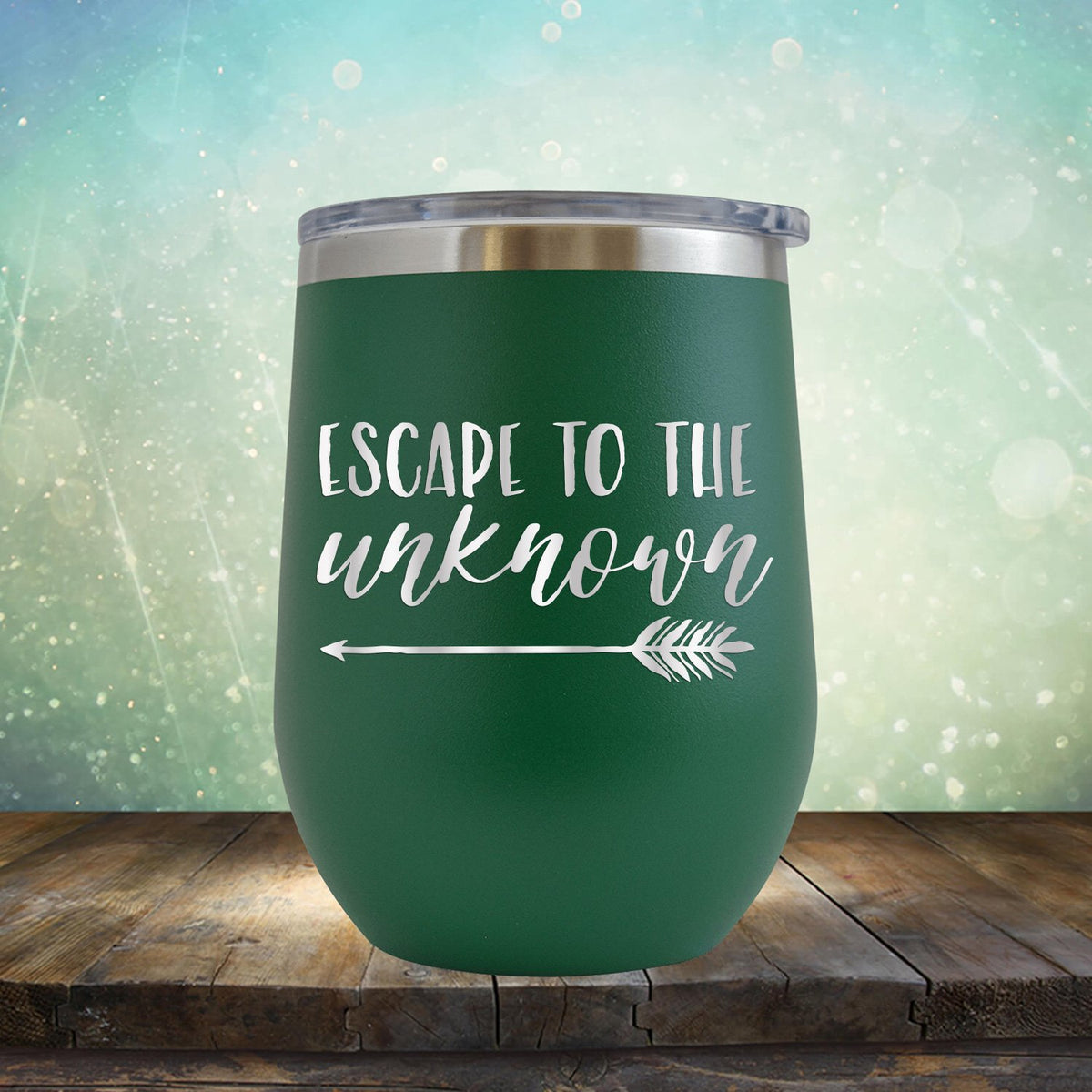 Escape to The Unknown - Stemless Wine Cup