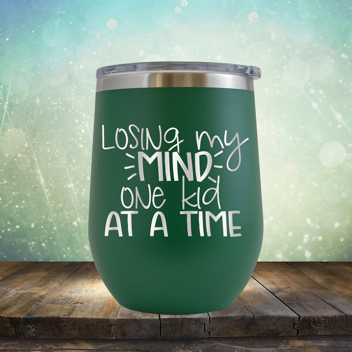 Losing My Mind One Kid At A Time - Stemless Wine Cup