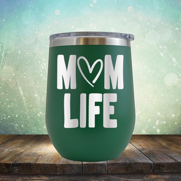 Mom Life with Heart - Stemless Wine Cup