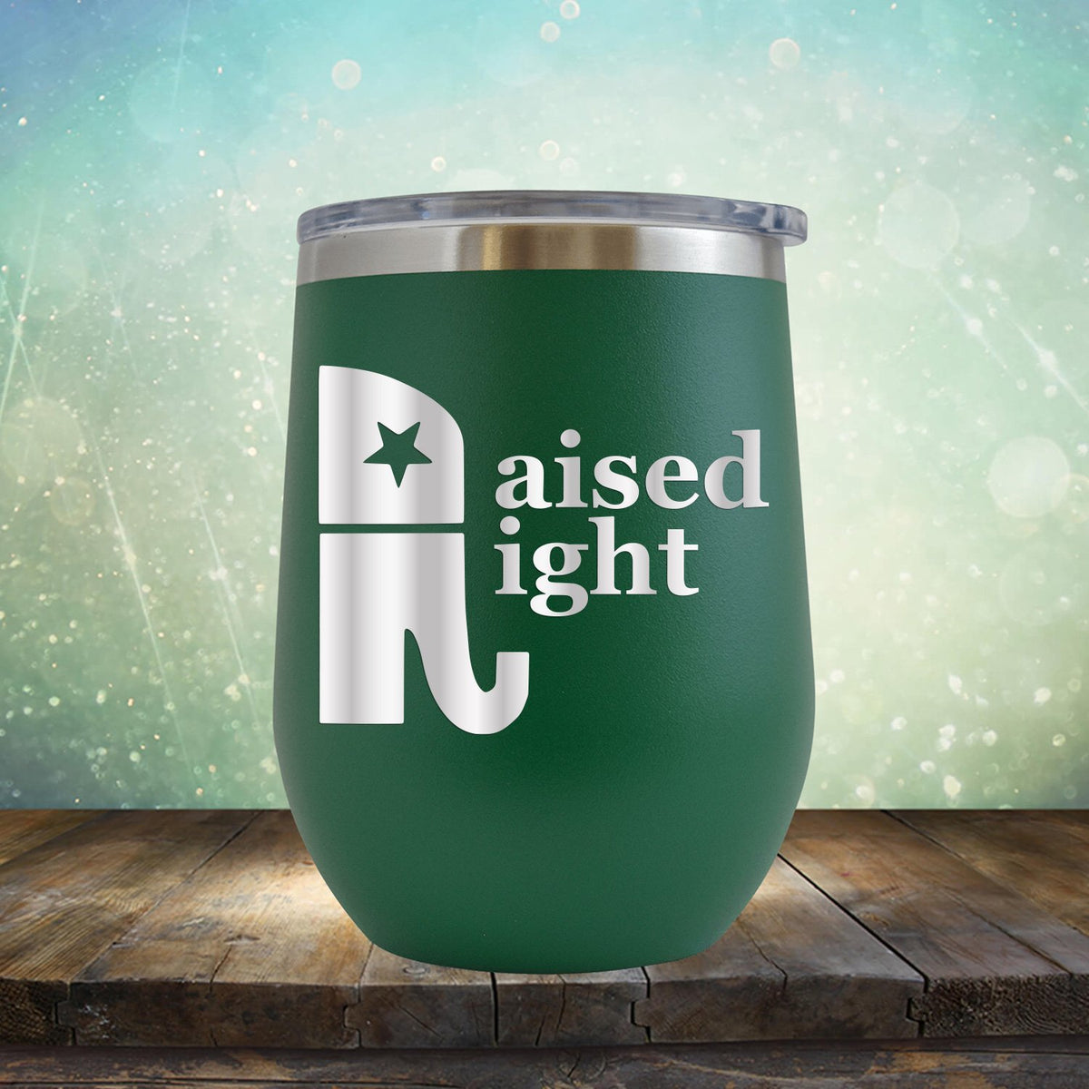 Elephant Raised Right - Stemless Wine Cup