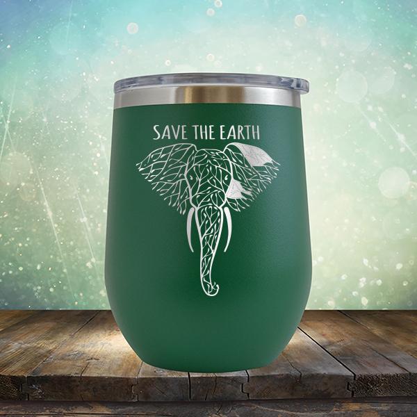 Save Elephants Save The Earth - Stemless Wine Cup