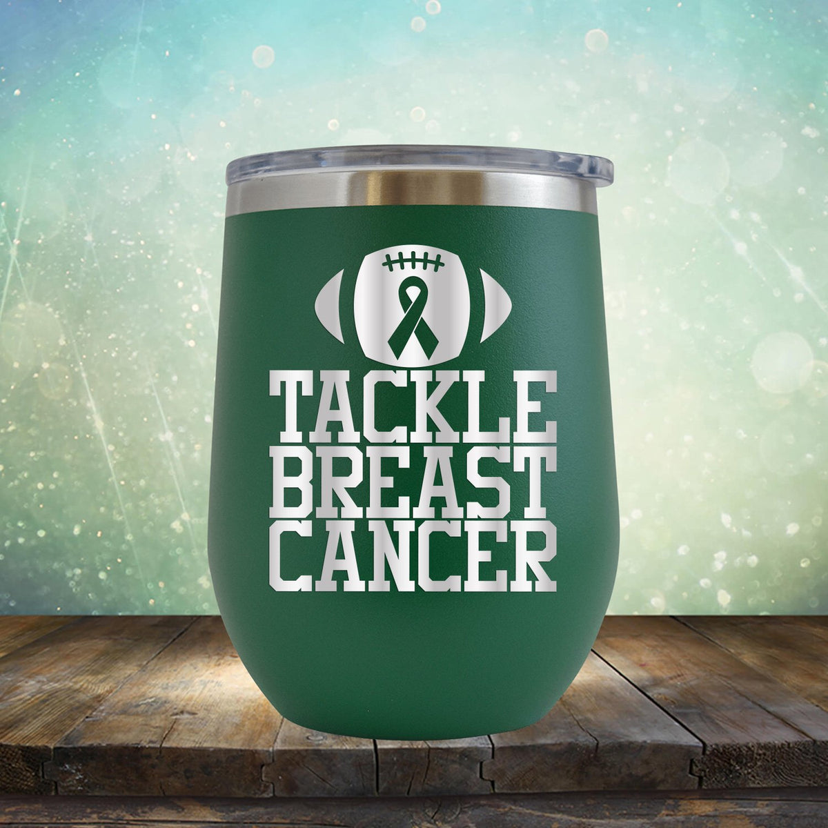 Tackle Breast Cancer - Wine Tumbler