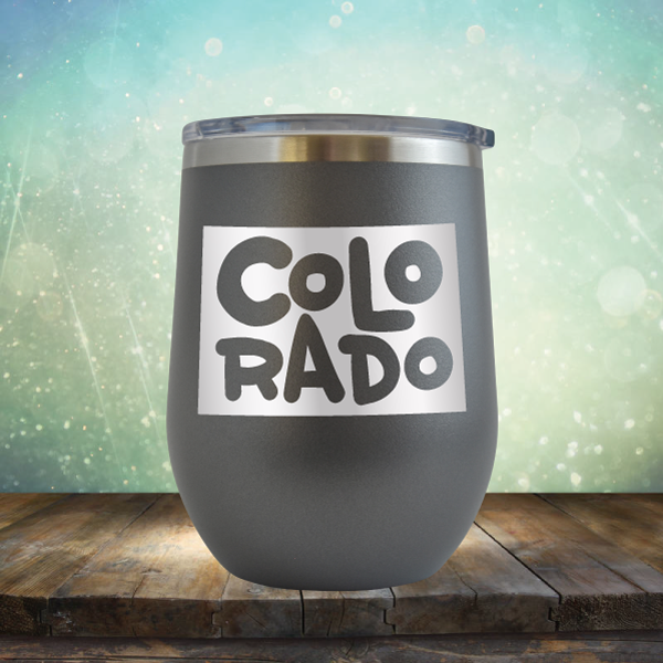 Colorado Outline - Stemless Wine Cup