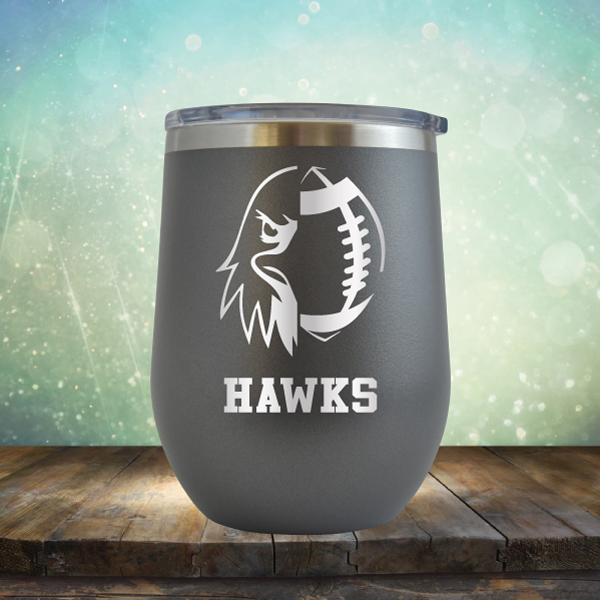 Hawks Football - Stemless Wine Cup