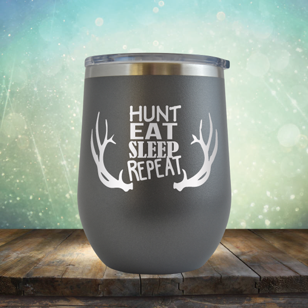 Hunt Eat Sleep Repeat - Stemless Wine Cup