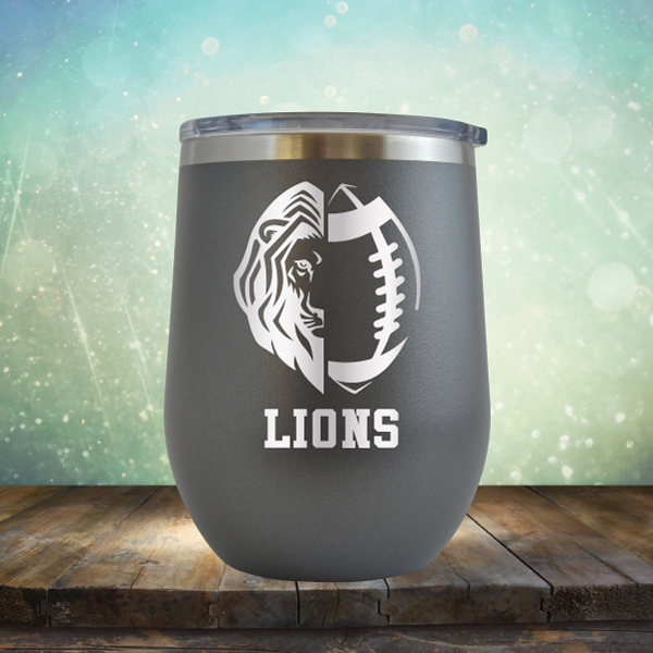 Lions Football - Stemless Wine Cup