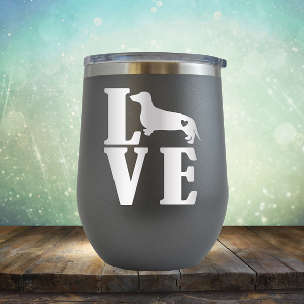 Love Weiner Dog - Stemless Wine Cup