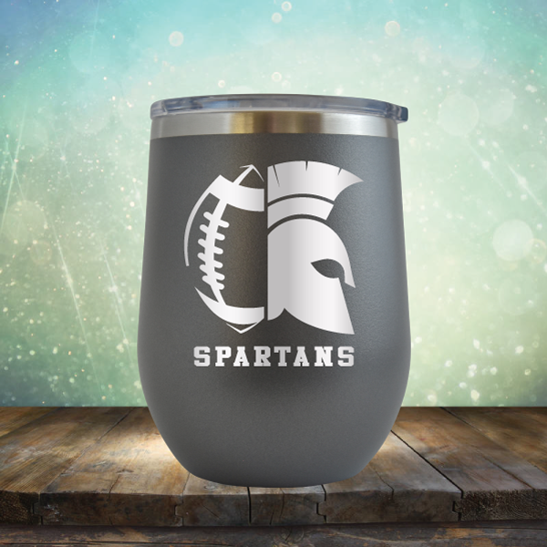 Spartans Football - Stemless Wine Cup