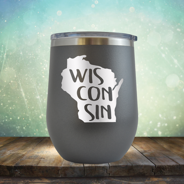 Wisconsin Outline - Stemless Wine Cup