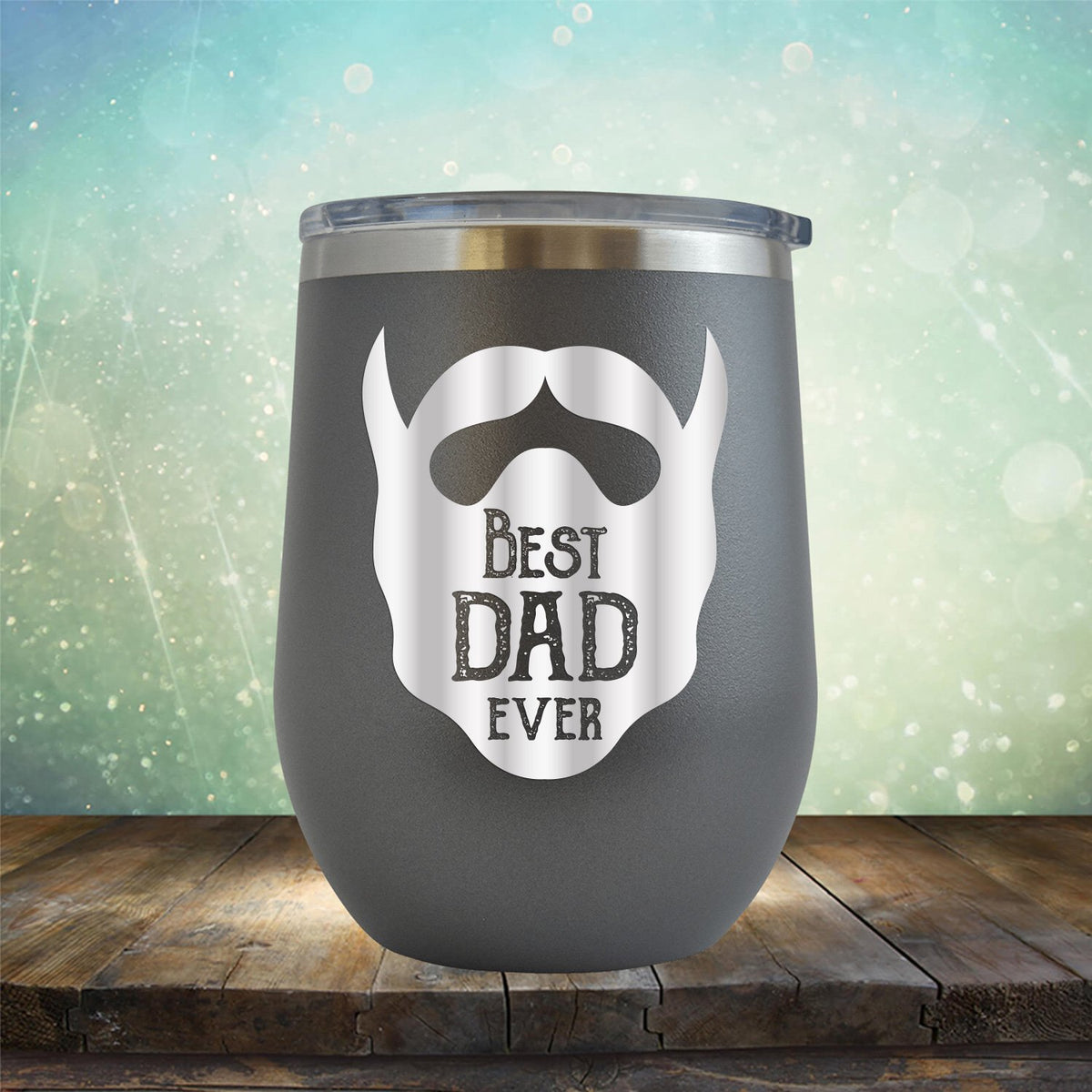 Best Dad Ever Beard - Stemless Wine Cup