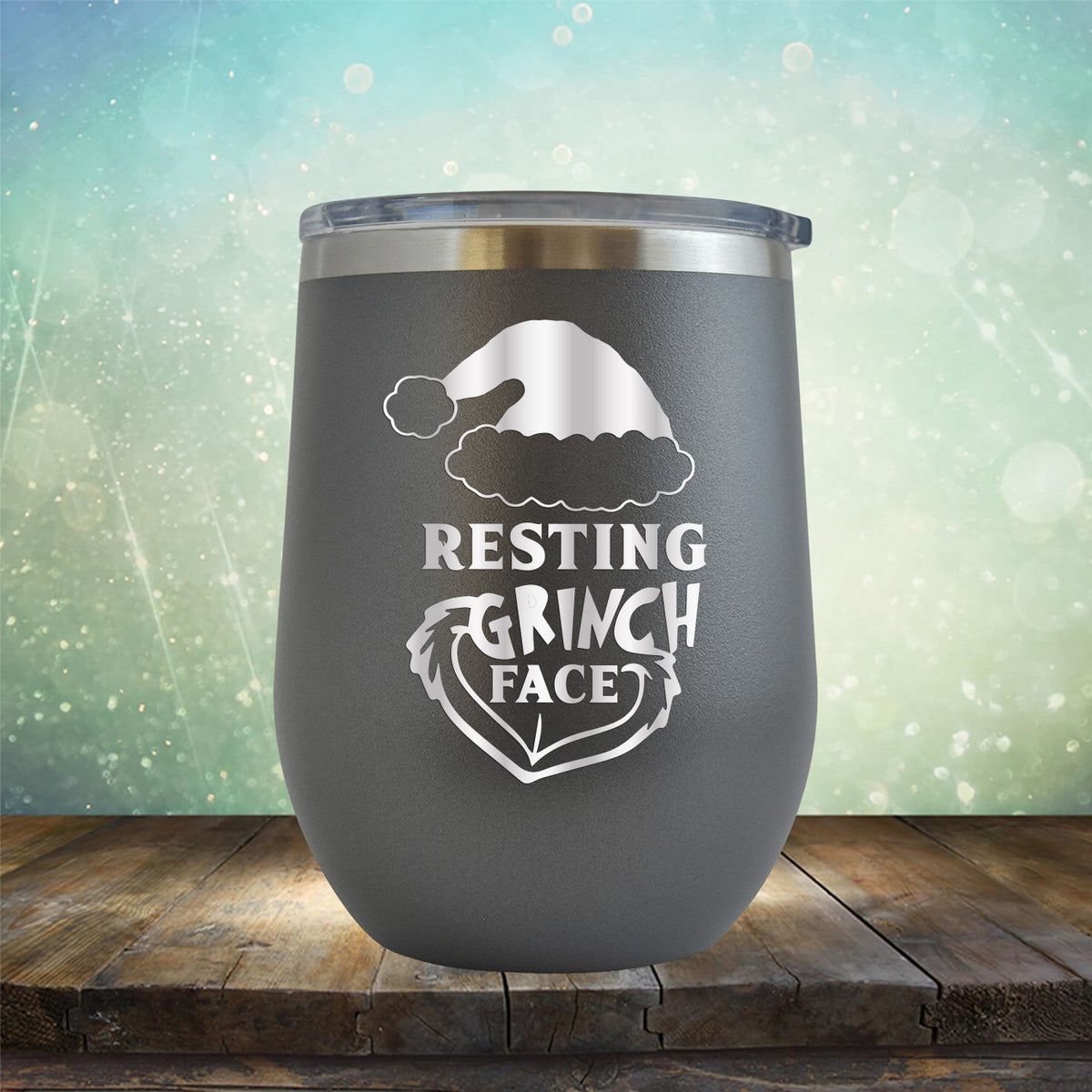 Resting Grinch Face - Wine Tumbler