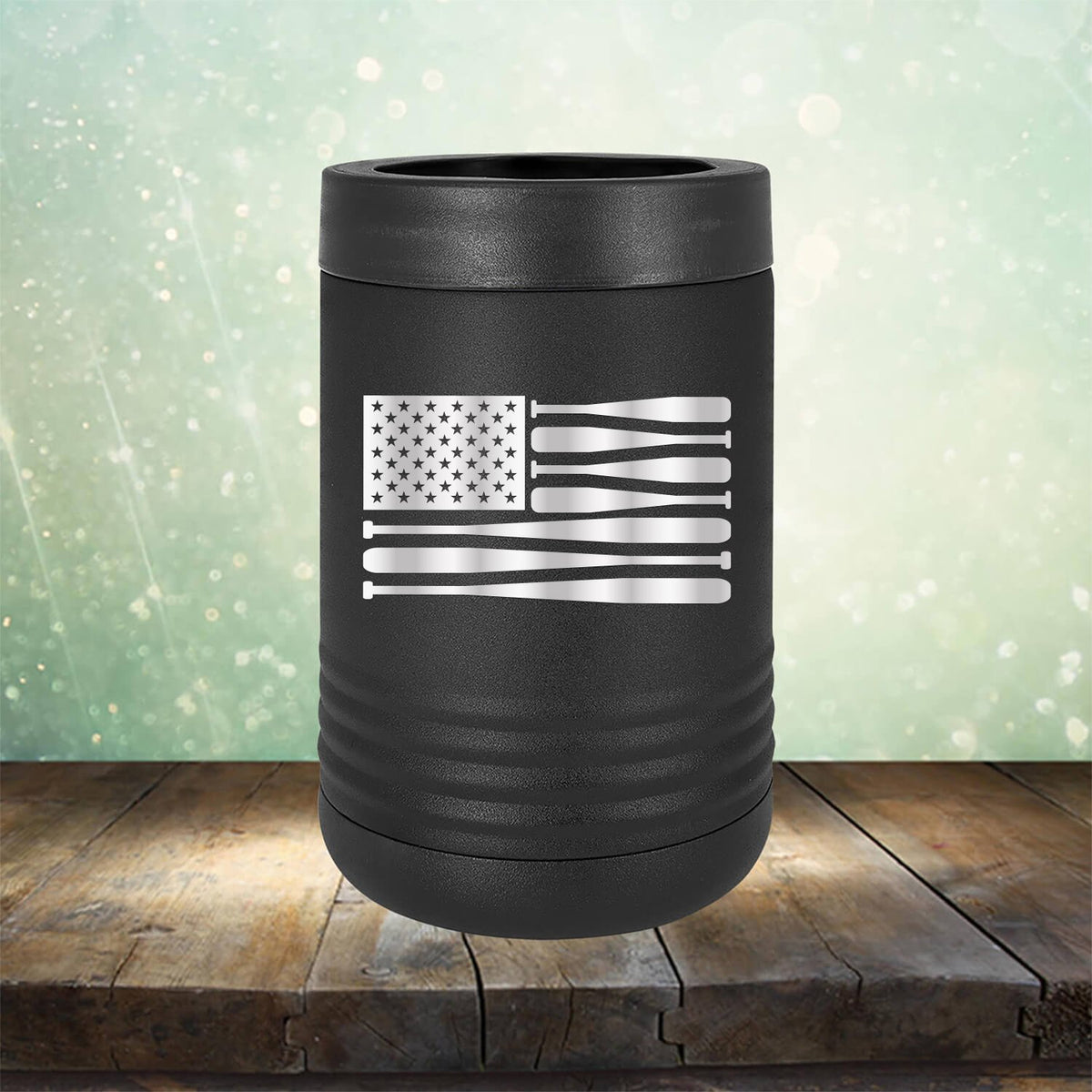 American Flag Baseball - Laser Etched Tumbler Mug