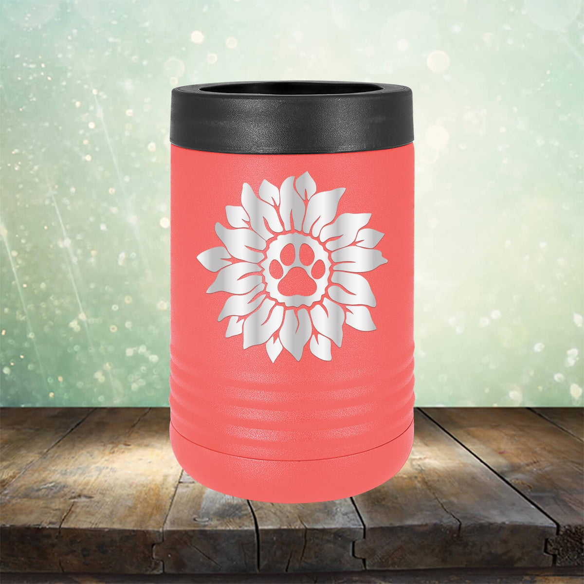 Dog Paw Sunflower - Laser Etched Tumbler Mug