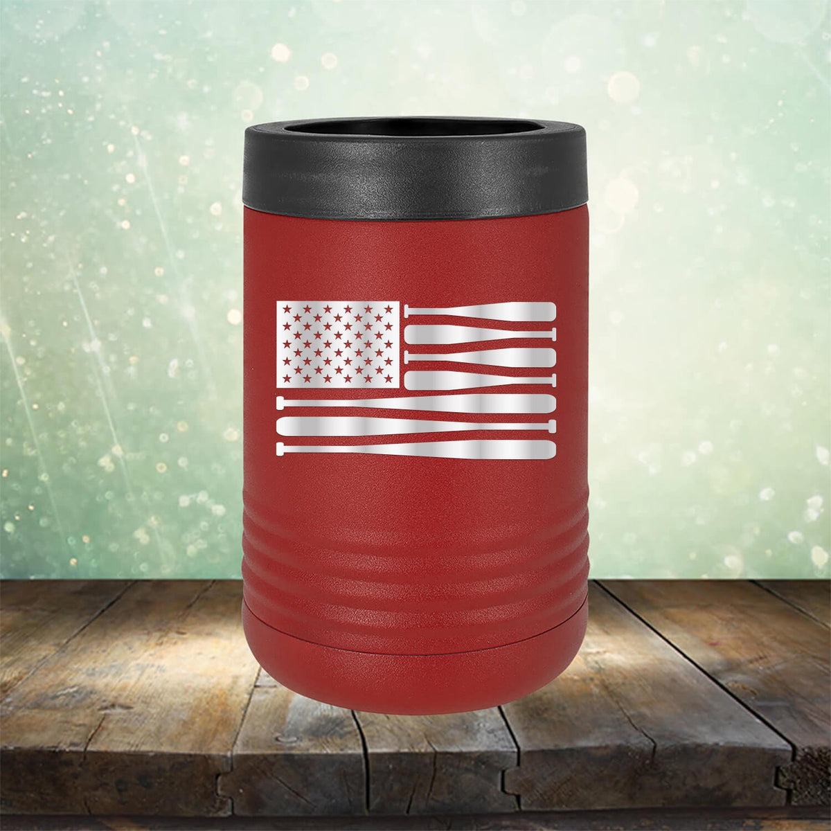 American Flag Baseball - Laser Etched Tumbler Mug