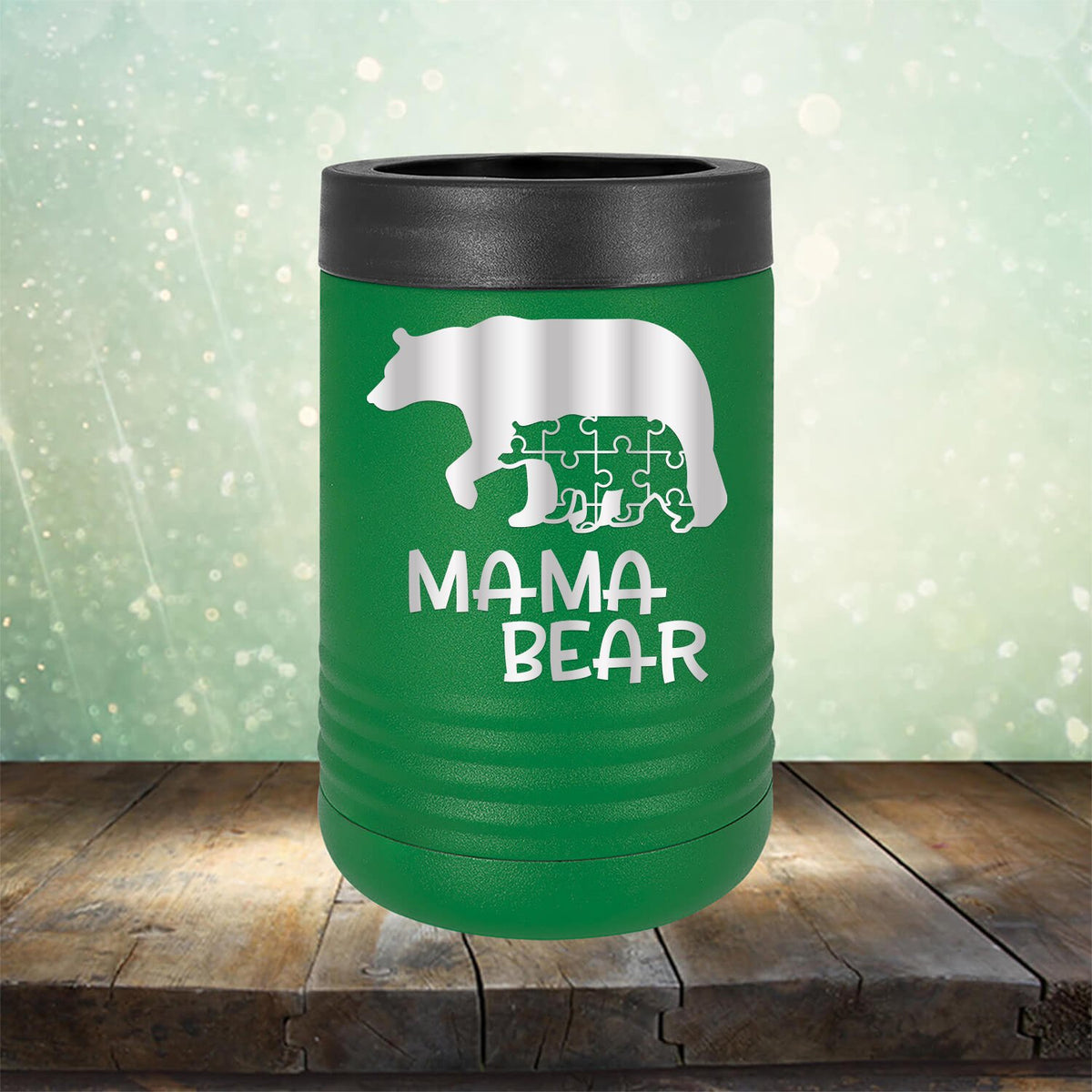 Autism Mama Bear and Cub - Laser Etched Tumbler Mug