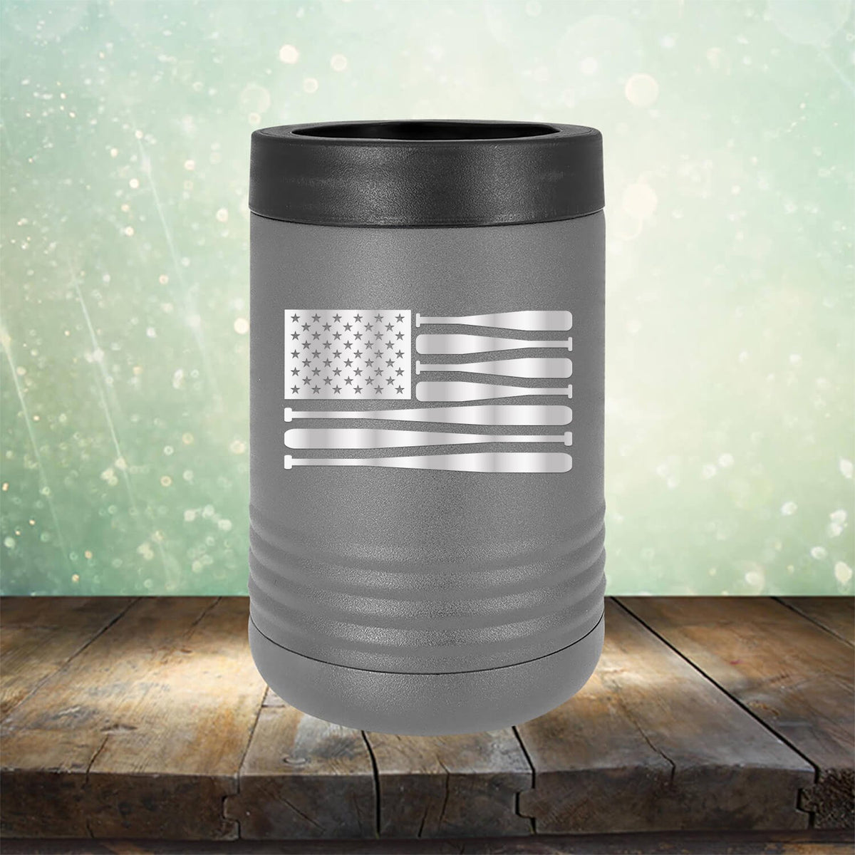 American Flag Baseball - Laser Etched Tumbler Mug