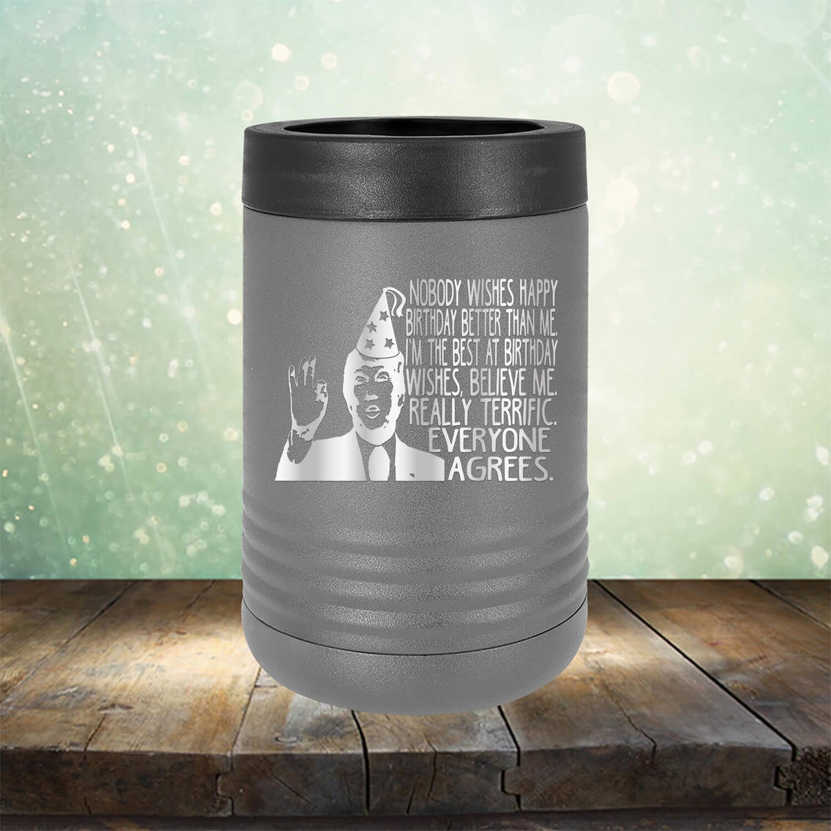 Nobody Wishes Happy Birthday Better Than Me TRUMP - Laser Etched Tumbler Mug