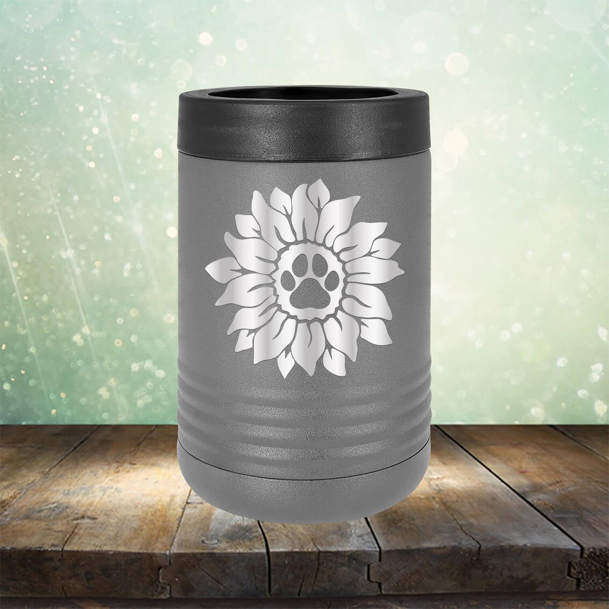 Dog Paw Sunflower - Laser Etched Tumbler Mug