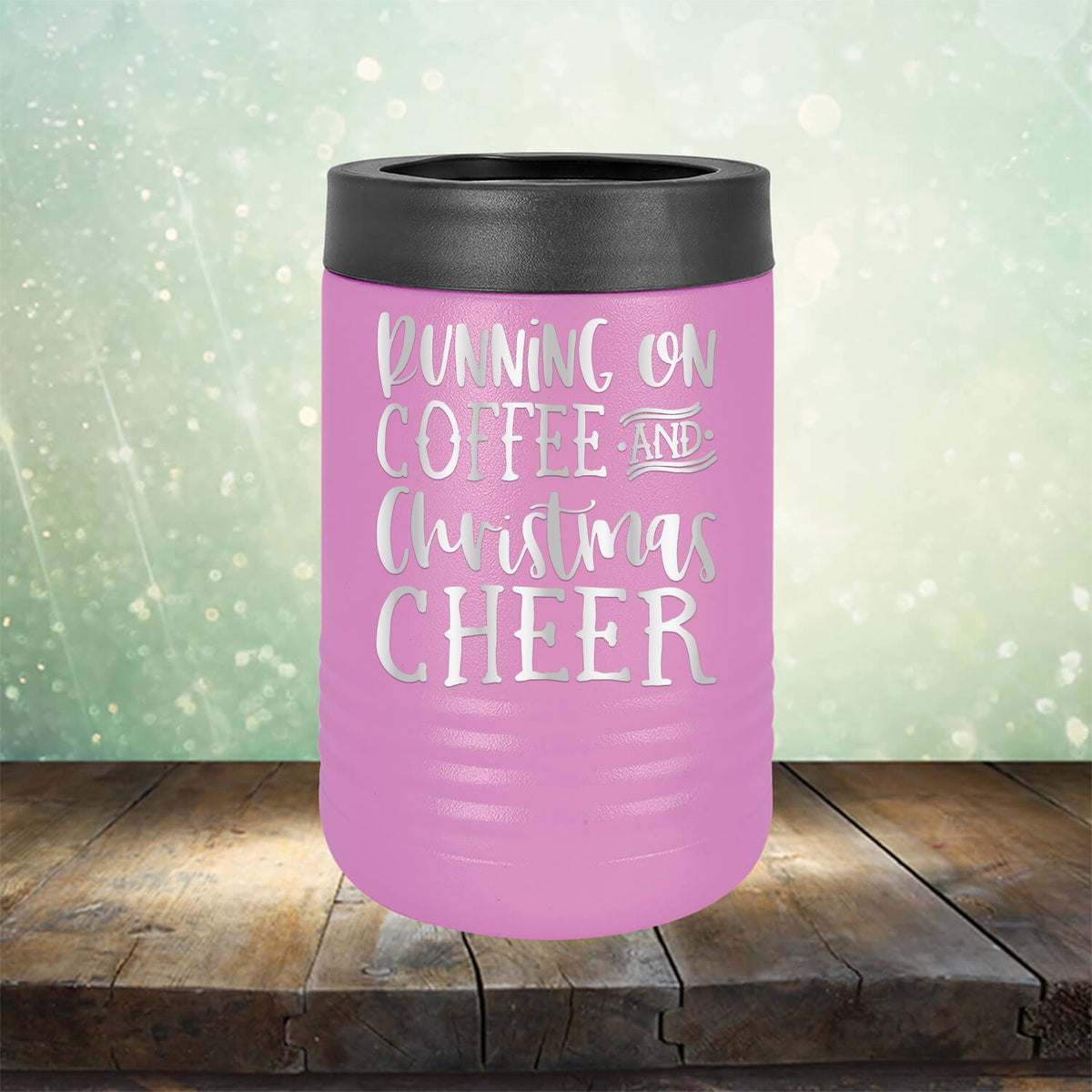 Running on Coffee and Christmas Cheer - Laser Etched Tumbler Mug