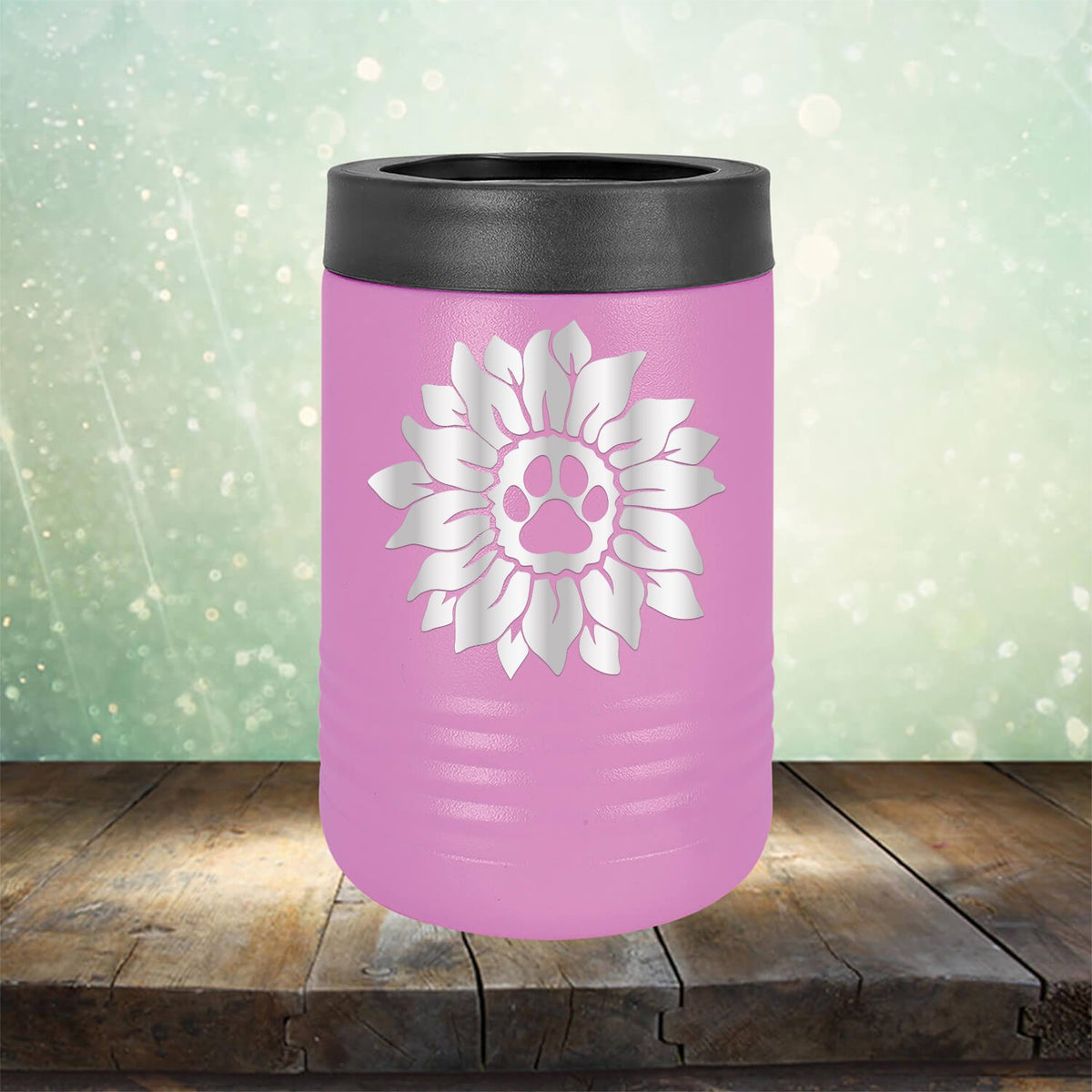 Dog Paw Sunflower - Laser Etched Tumbler Mug