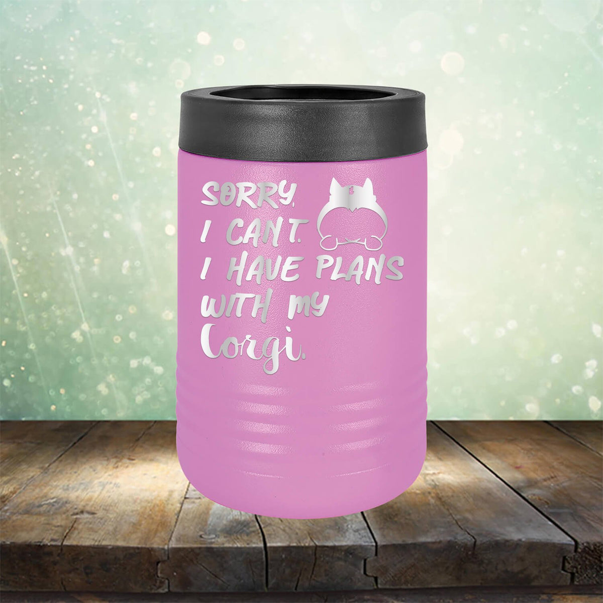 Sorry I Can&#39;t I Have Plans with My Corgi - Laser Etched Tumbler Mug