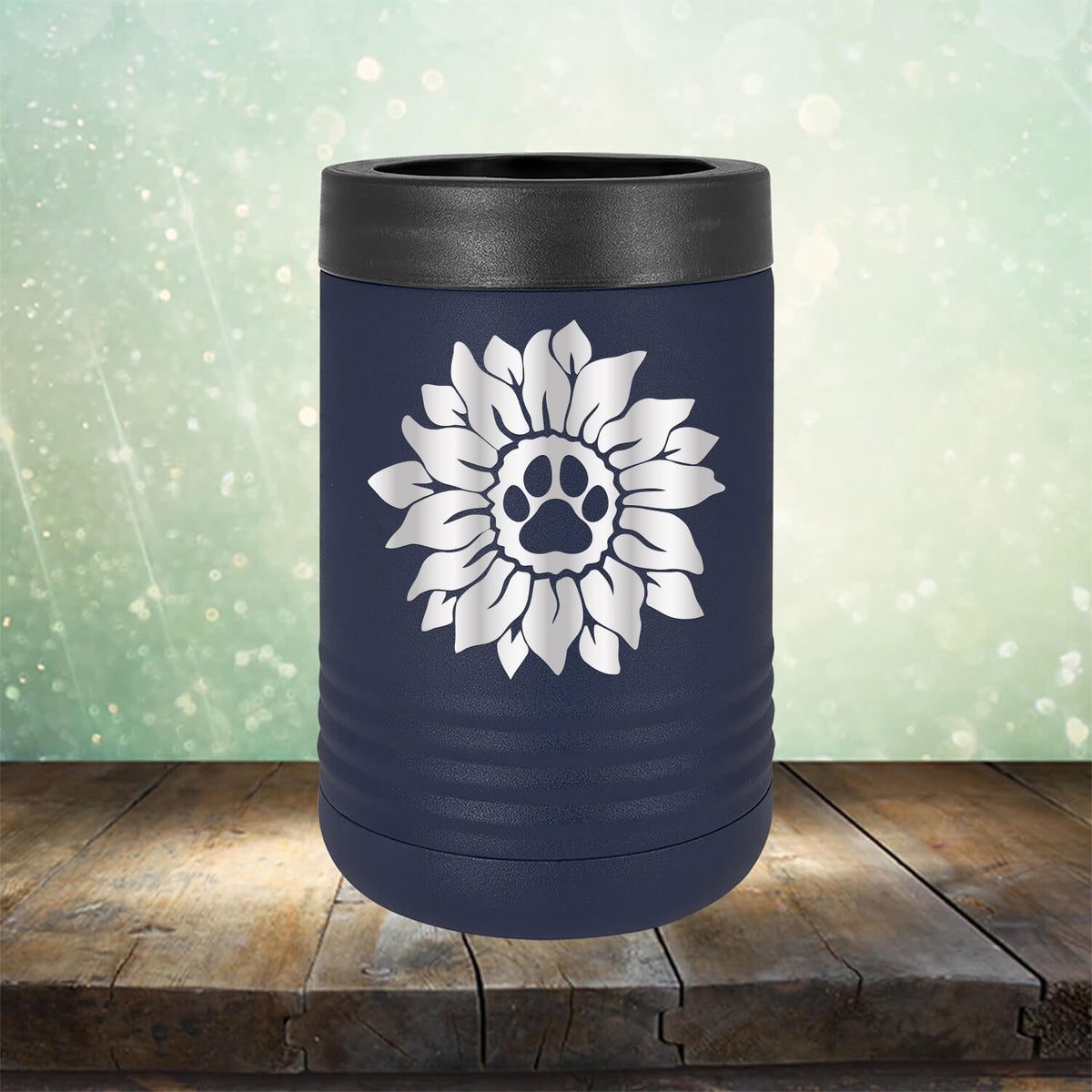 Dog Paw Sunflower - Laser Etched Tumbler Mug
