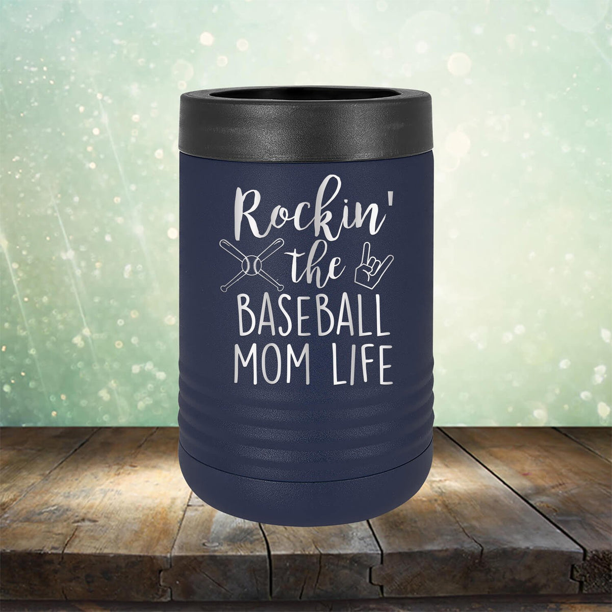 Rockin&#39; The Baseball Mom Life - Laser Etched Tumbler Mug